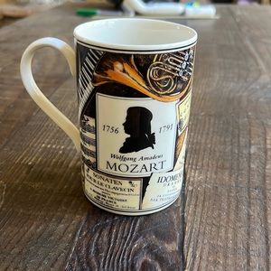 Dunoon Composers Wolfgang Amadeus Mozart Coffee Mug Cup Fine Stoneware Scotland